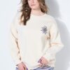 Μπλούζα φούτερ oversized με κέντημα SUN