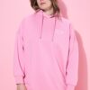 Μπλούζα φούτερ oversized με κουκούλα και σχέδιο