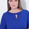 Μπλούζα κοντομάνικη με σκίσιμο στη λαιμόκοψη