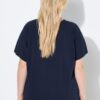Μπλούζα κοντομάνικη oversized με φλοράλ σχέδιο