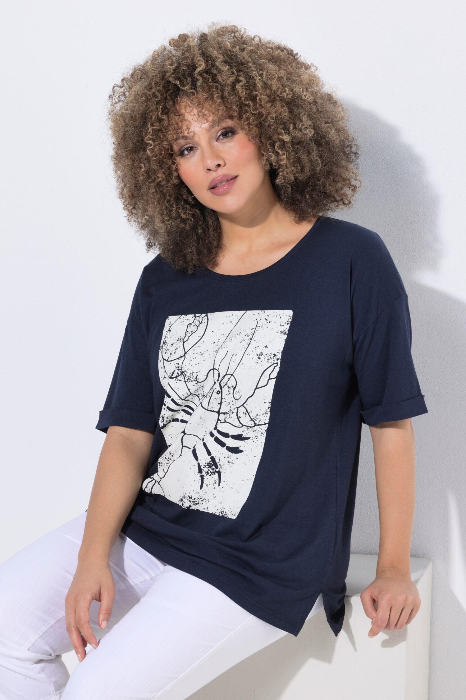Μπλούζα κοντομάνικη oversized με τύπωμα