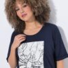 Μπλούζα κοντομάνικη oversized με τύπωμα