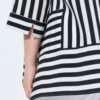 Μπλούζα lyocell, oversized με ρίγες