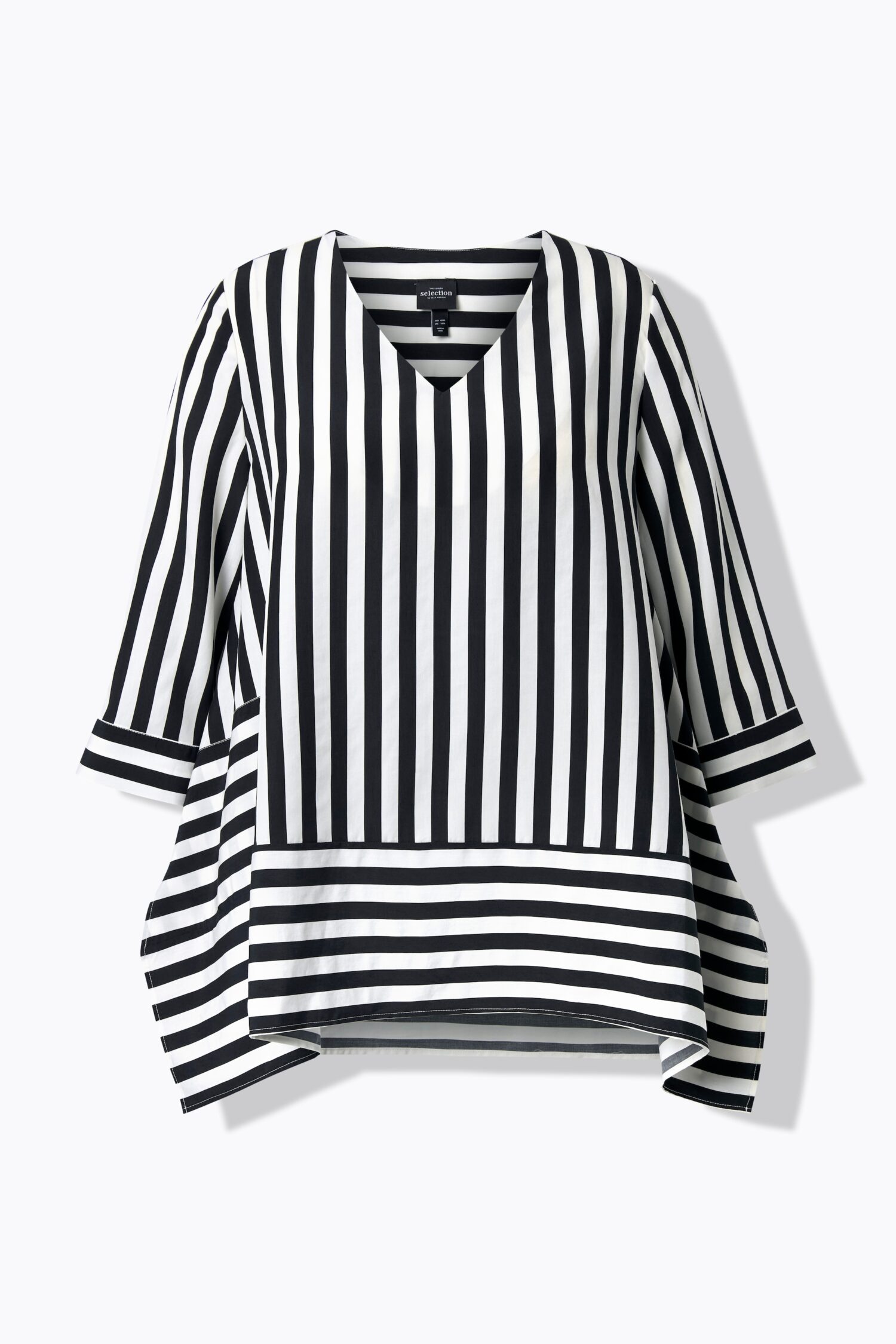 Μπλούζα lyocell, oversized με ρίγες