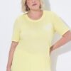 Μπλούζα με στρογγυλή λαιμόκοψη και κέντημα στο στήθος