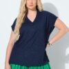 Μπλούζα oversized με ανάγλυφη υφή