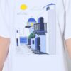 Μπλούζα oversized με κοντά μανίκια και σχέδιο με στρας
