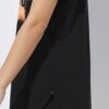 Μπλούζα oversized με κοντά μανίκια και στρογγυλεμένο τελείωμα