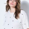Μπλούζα oversized με μεταλλικές καρδιές