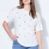 Μπλούζα oversized με μεταλλικές καρδιές
