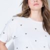 Μπλούζα oversized με μεταλλικές καρδιές