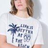 Μπλούζα oversized με σχέδιο vacay