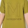 Μπλούζα oversized με στρας και στρογγυλή λαιμόκοψη