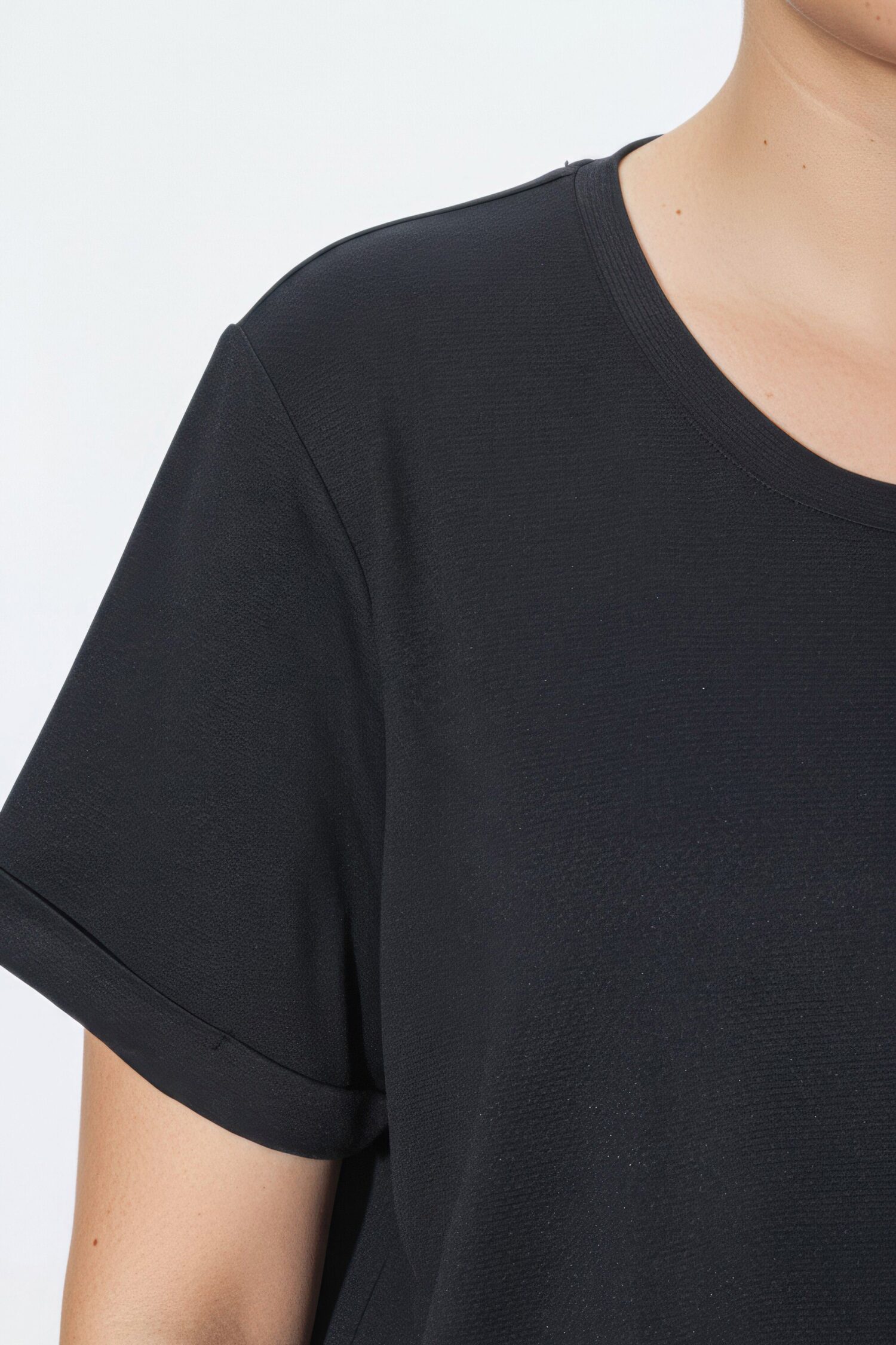 Μπλούζα oversized με στρογγυλεμένο τελείωμα