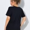 Μπλούζα oversized με τύπωμα και πλαϊνά σκισίματα
