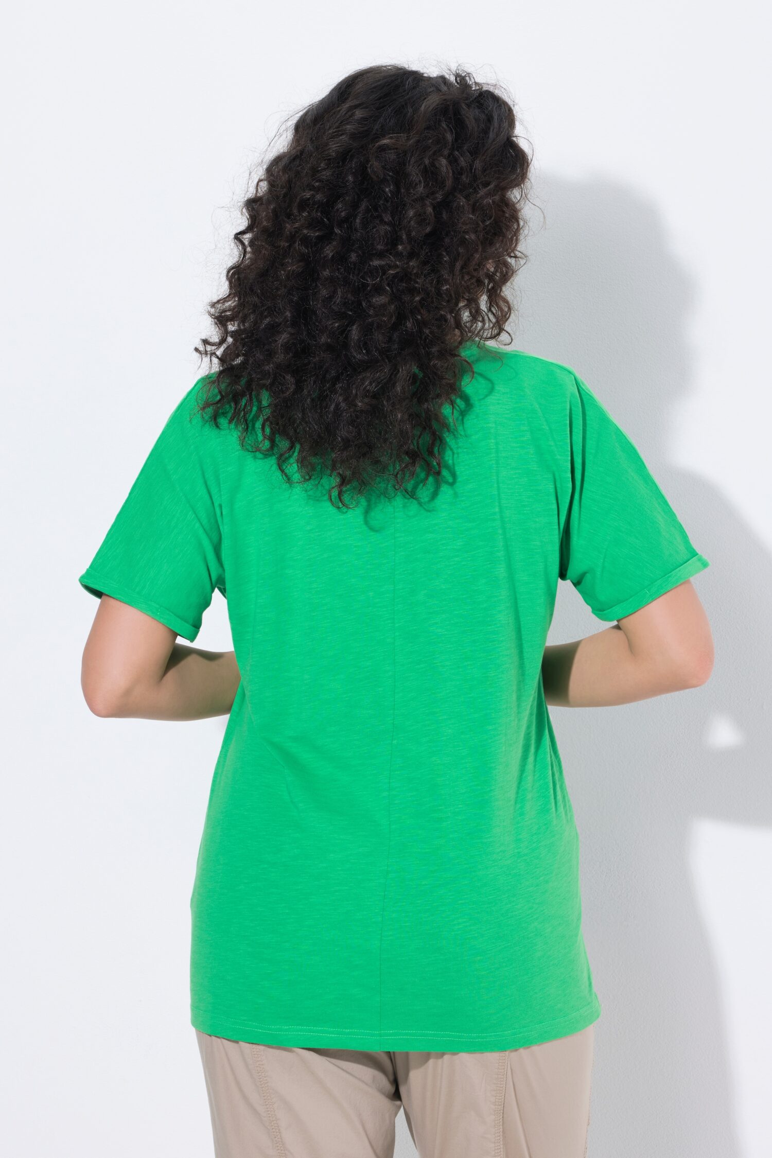Μπλούζα oversized με τύπωμα και πλαϊνά σκισίματα