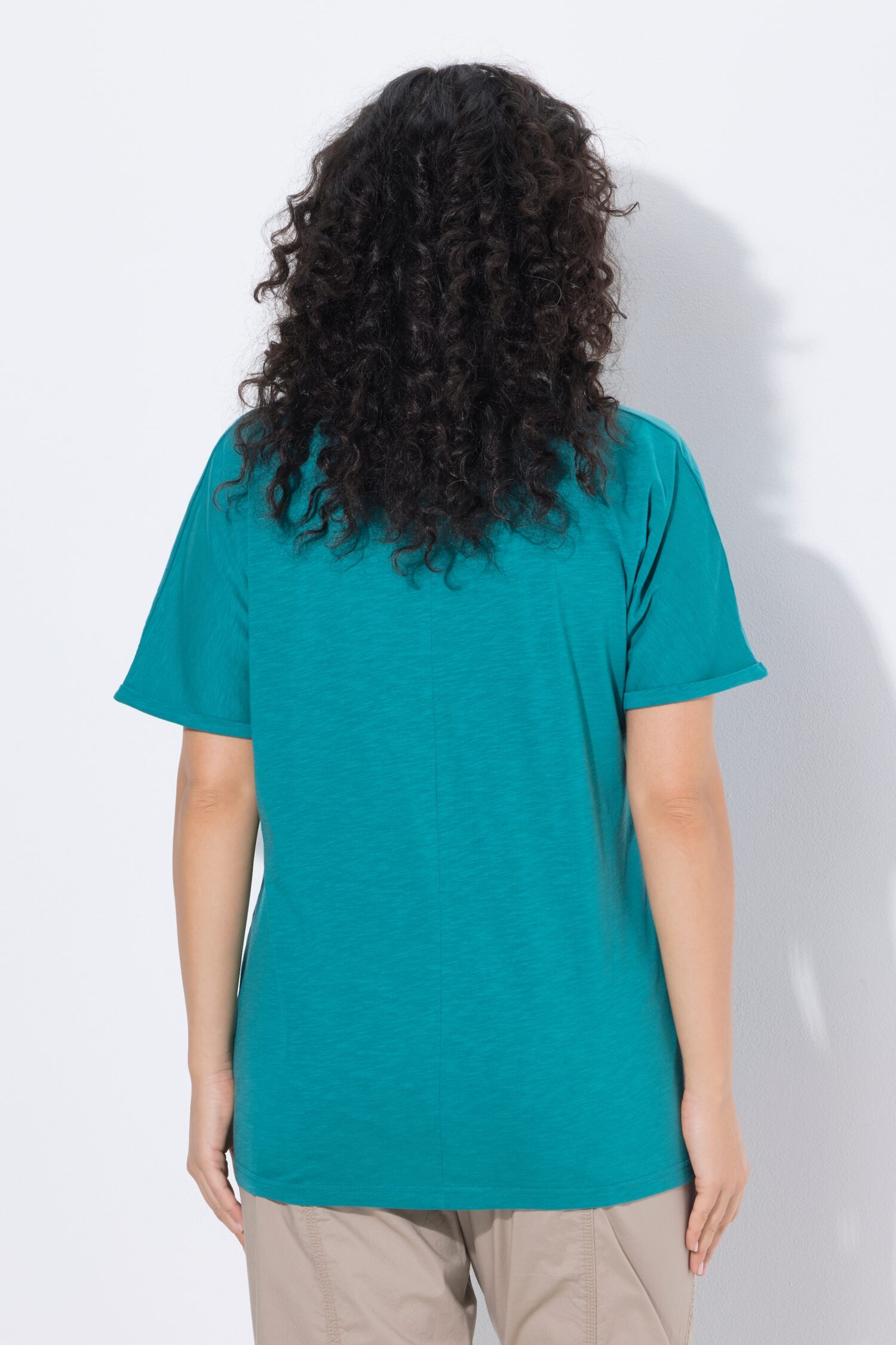 Μπλούζα oversized με τύπωμα και πλαϊνά σκισίματα