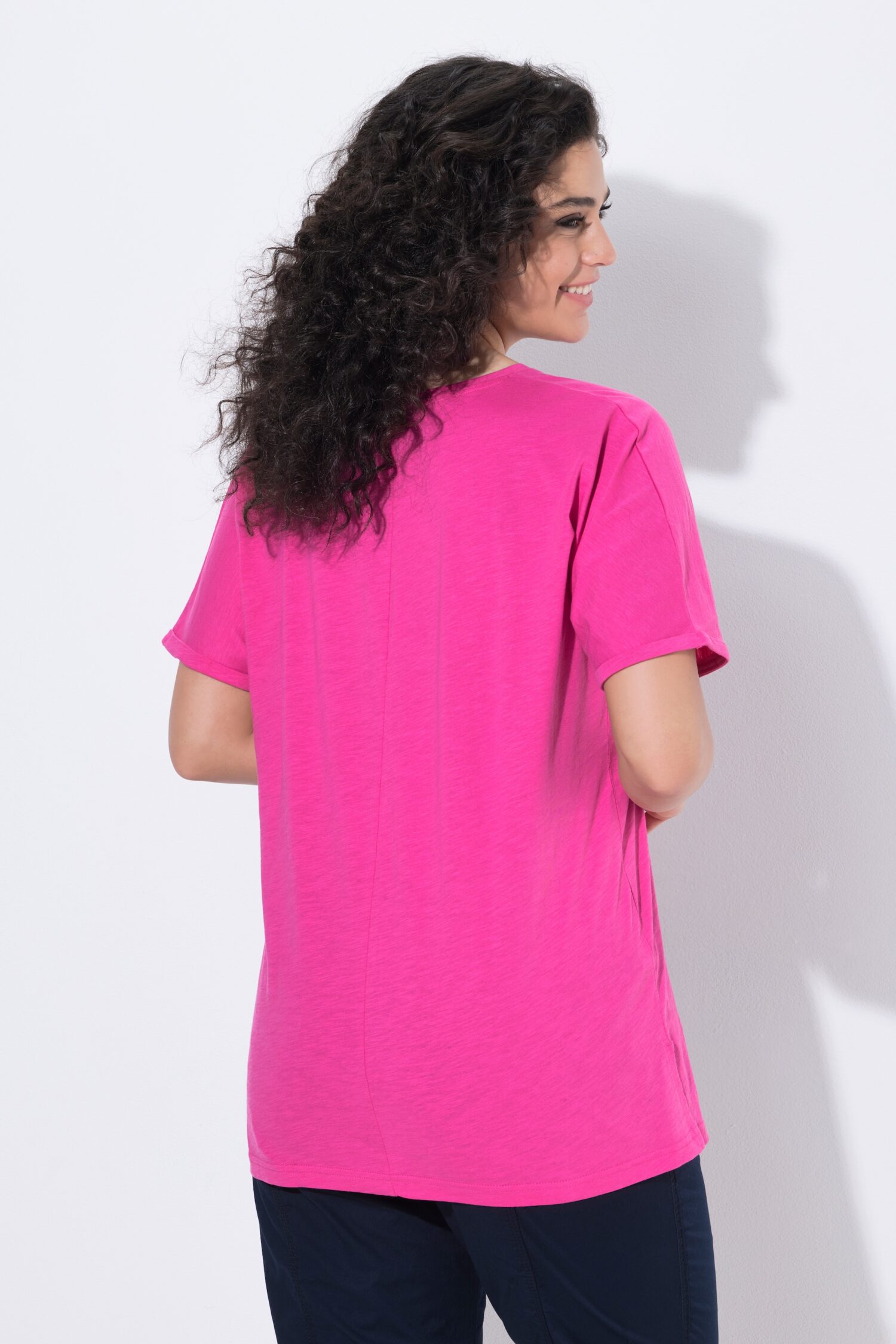 Μπλούζα oversized με τύπωμα και πλαϊνά σκισίματα