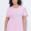 Μπλούζα oversized με τύπωμα και πλαϊνά σκισίματα