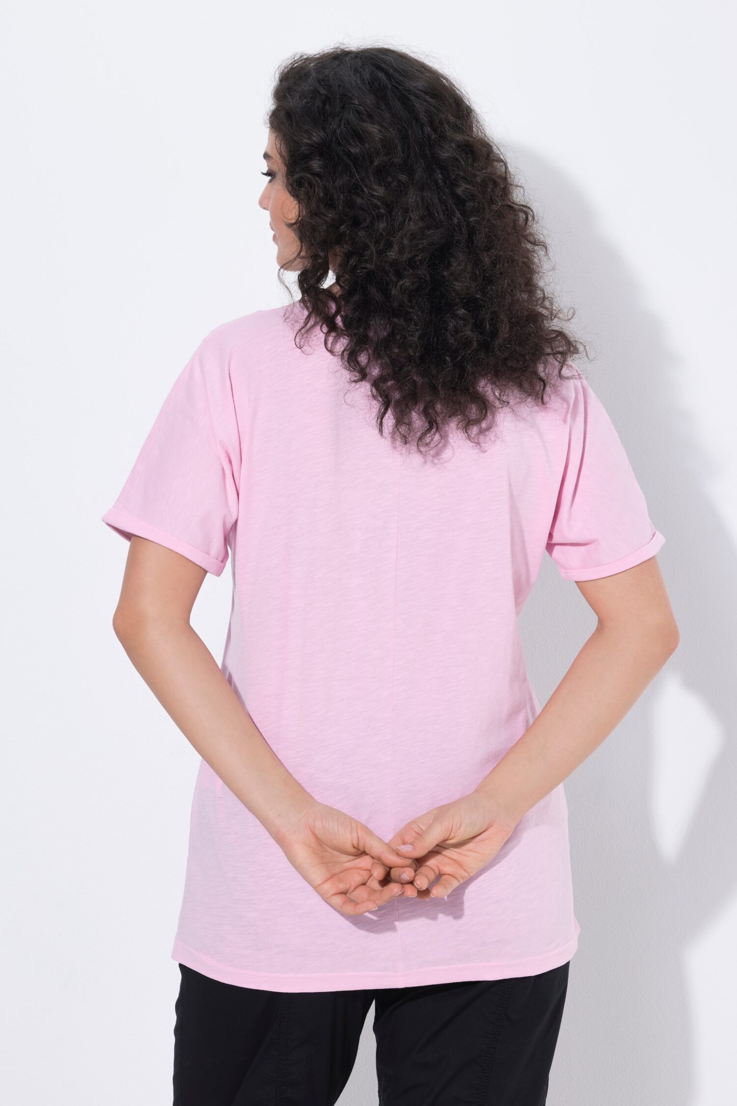 Μπλούζα oversized με τύπωμα και πλαϊνά σκισίματα
