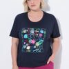 Μπλούζα oversized με τύπωμα μπροστά
