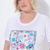 Μπλούζα oversized με τύπωμα μπροστά