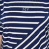 Μπλούζα ριγέ oversized με στρογγυλή λαιμόκοψη και κοντά μανίκια