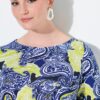 Μπλούζα σε φαρδιά γραμμή με μοτίβο paisley