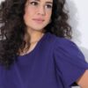 Μπλούζα σε γραμμή Α με ντραπέ, κοντά μανίκια