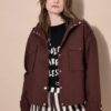 Μπουφάν oversized σε boxy fit με τσέπες