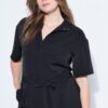 Ολόσωμη φόρμα oversized με γιακά και φερμουάρ