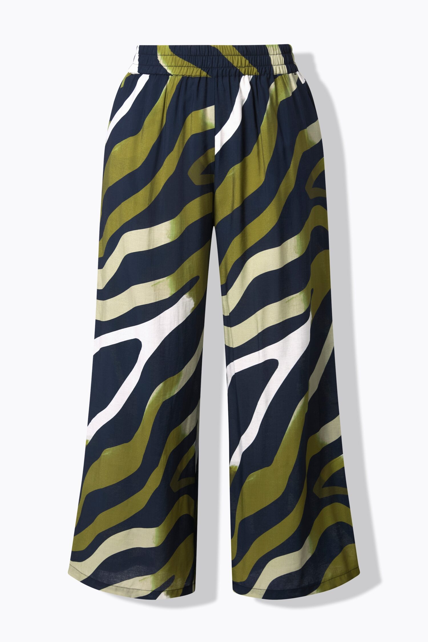 Παντελόνα με animal print και φαρδύ τελείωμα