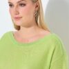 Πουλόβερ oversized από απαλή, λεπτή πλέξη με διακριτικά στρας