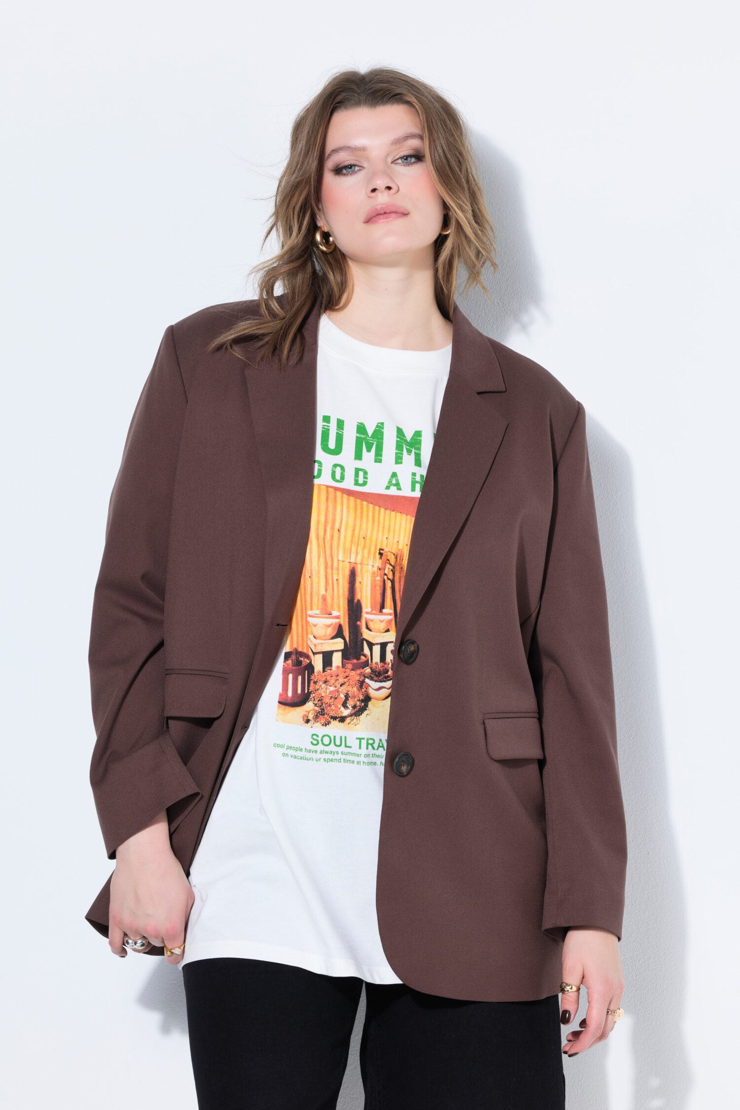 Σακάκι oversized με λεοπάρ επένδυση
