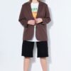 Σακάκι oversized με λεοπάρ επένδυση