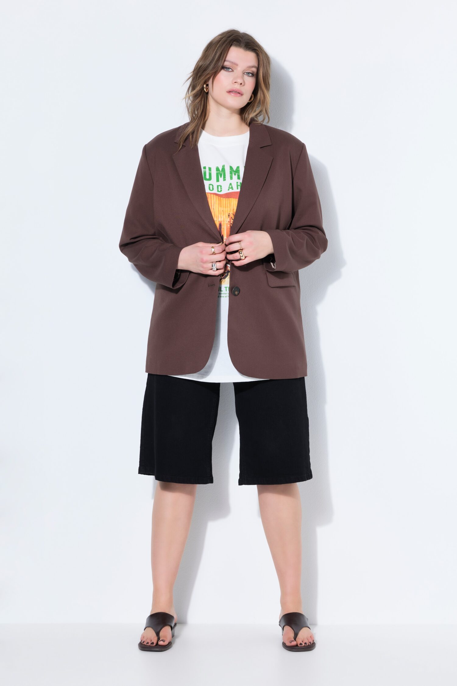 Σακάκι oversized με λεοπάρ επένδυση