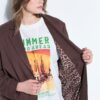 Σακάκι oversized με λεοπάρ επένδυση