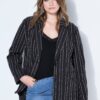 Σακάκι oversized με ρίγες και παγιέτες