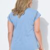 T-shirt oversized, από οργανικό βαμβάκι με λαιμόκοψη V