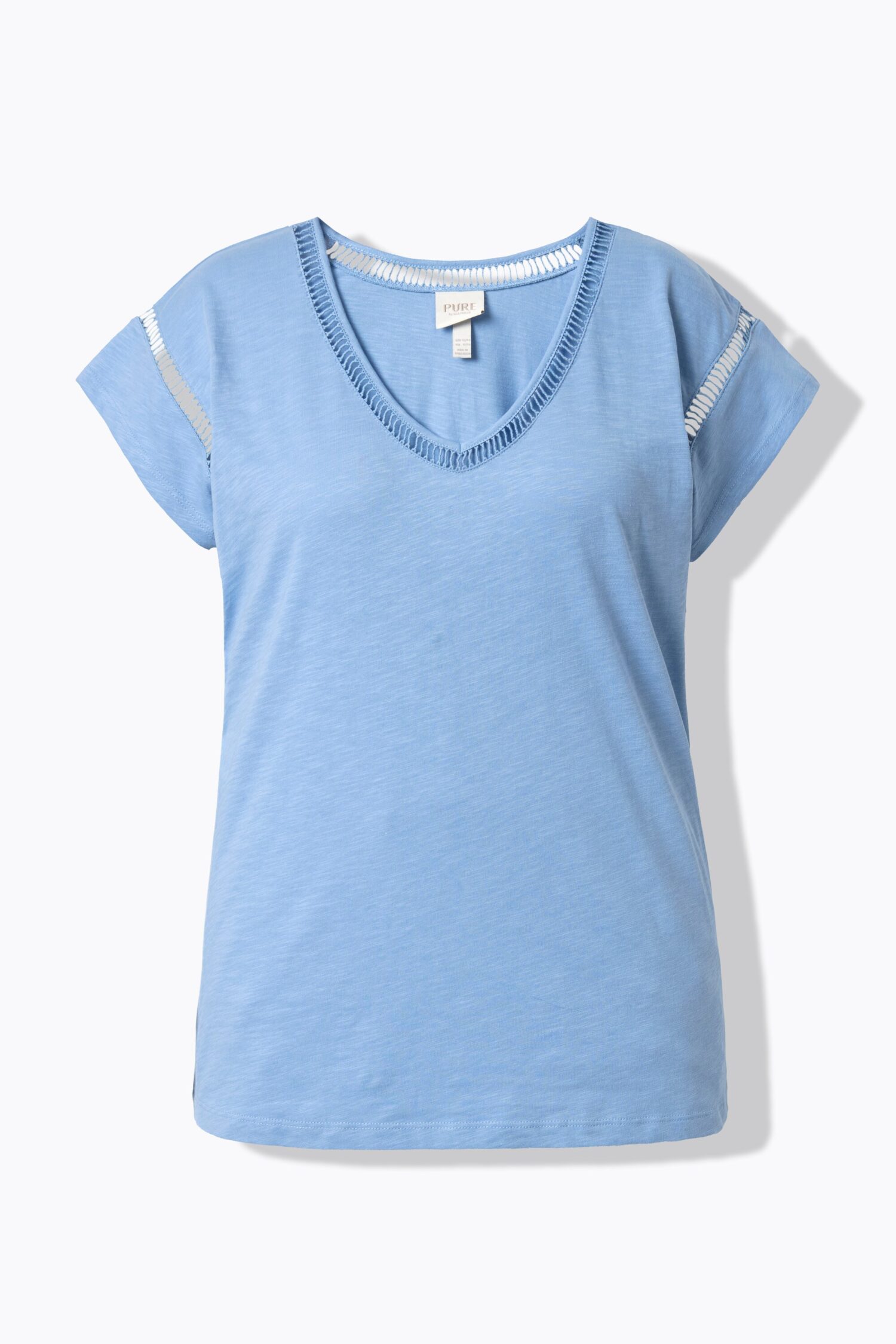T-shirt oversized, από οργανικό βαμβάκι με λαιμόκοψη V