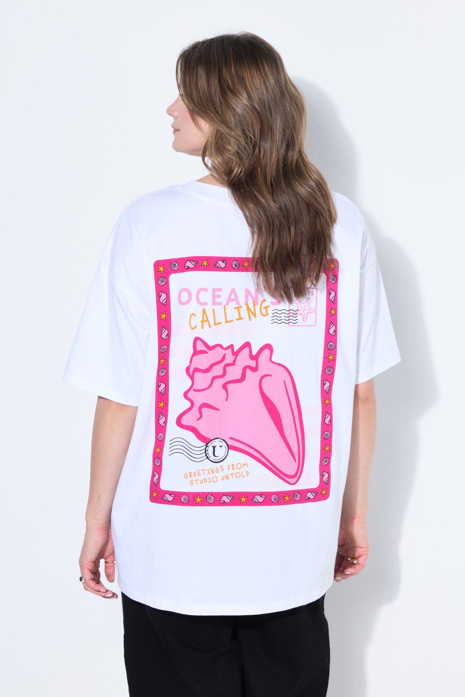 T-shirt oversized με τύπωμα Ocean's calling