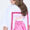 T-shirt oversized με τύπωμα Ocean's calling
