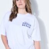 T-shirt oversized με τύπωμα PORTO BEACH