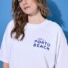 T-shirt oversized με τύπωμα PORTO BEACH