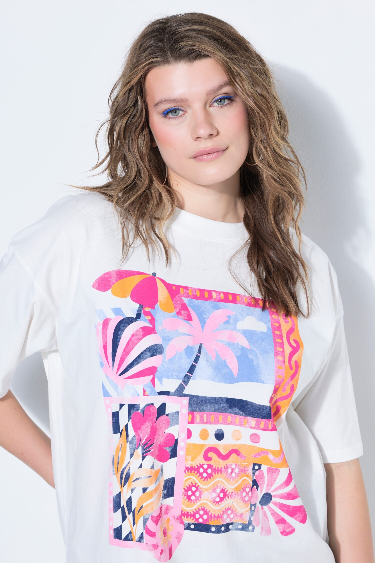 T-shirt oversized με τύπωμα Summer