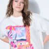 T-shirt oversized με τύπωμα Summer