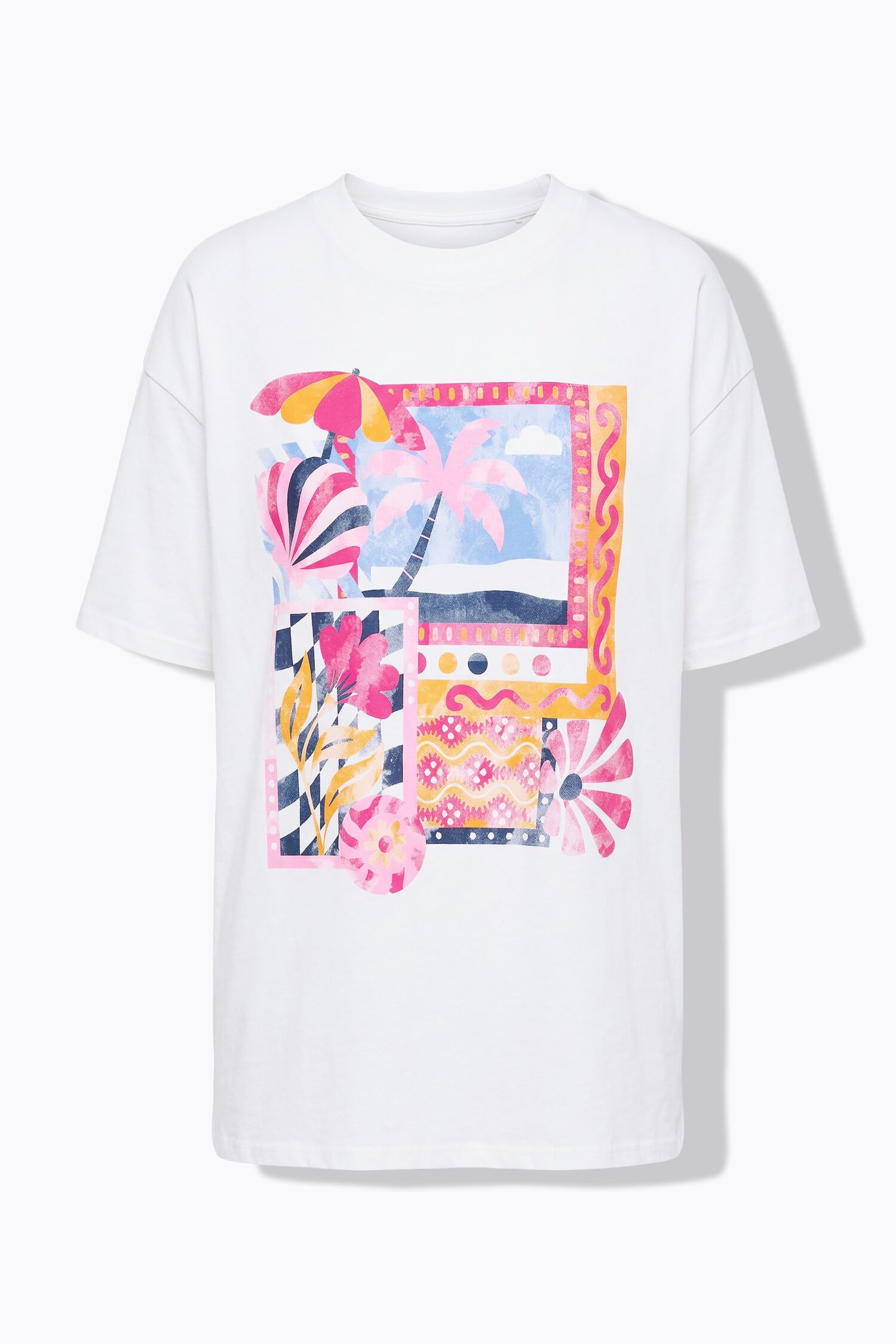 T-shirt oversized με τύπωμα Summer