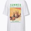 T-shirt oversized με τύπωμα Summer mood