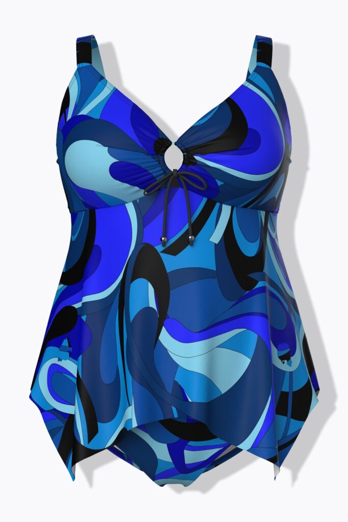 Τανκίνι σετ με wavy print