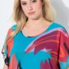 Τουνίκ oversized με layers και κοντά μανίκια